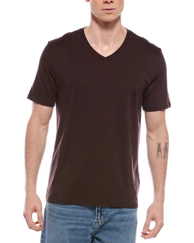 Vince V-neck T-shirt In Brown