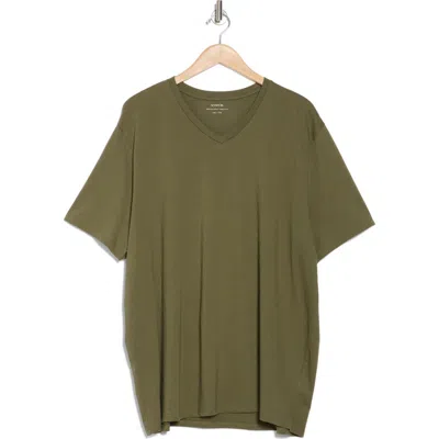 Vince V-neck T-shirt In Dark Olive