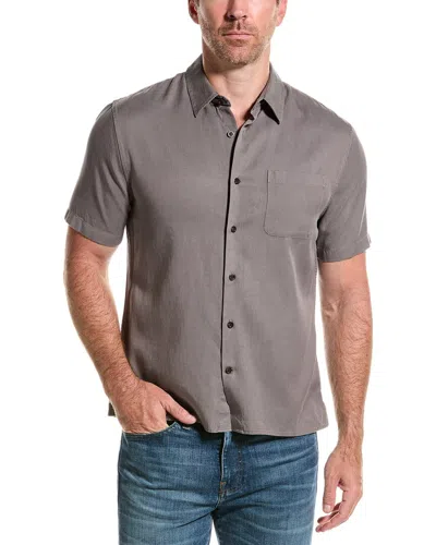 Vince Gray Vacation Shirt In Lt Pewter-912lpt