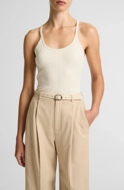 Vince Variegated Rib Tank In Neutral