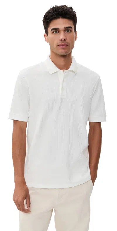 Vince Varigated Texture Polo Off White