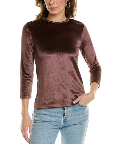 Vince Velour Top In Purple