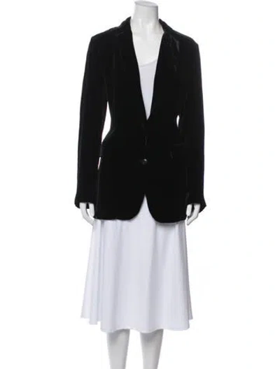 Pre-owned Vince Velvet Blazer In Black