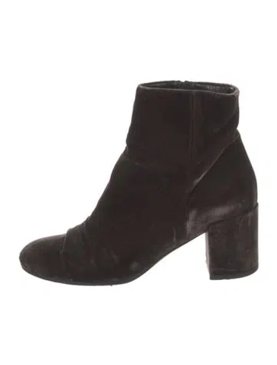 Pre-owned Vince Velvet Boots In Brown