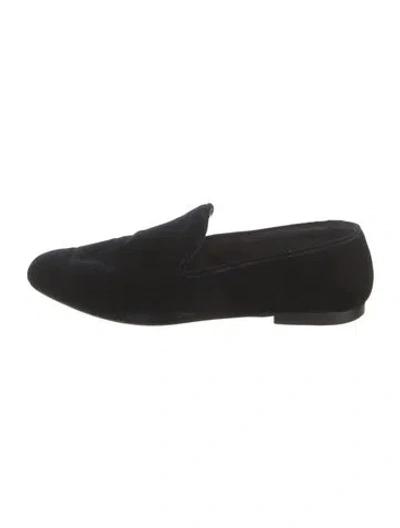 Pre-owned Vince Velvet Loafers In Blue