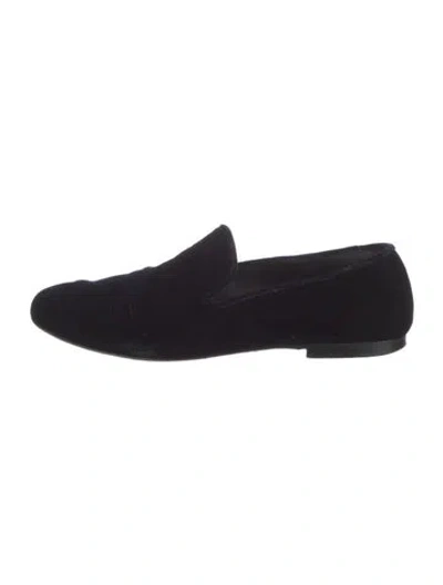 Pre-owned Vince Velvet Loafers In Blue