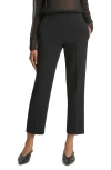 Vince Velvet-trim Pull-on Pants In Black