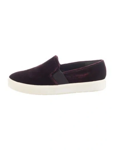 Pre-owned Vince Velvet Sneakers In Blue