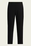 Vince Velvet-trim Pull-on Pant In Black
