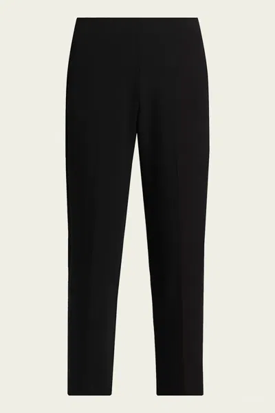 Vince Velvet-trim Pull-on Pant In Black