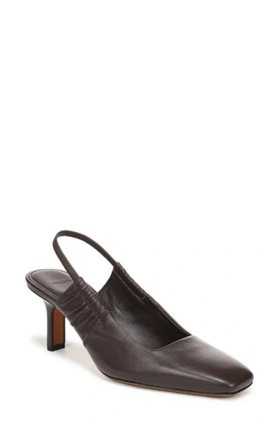 Vince 65mm Venice Leather Slingback Pumps In Brown