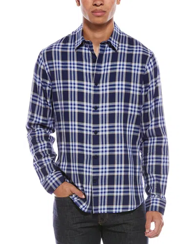 Vince Venice Plaid Shirt In Blue