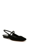 Vince Venice Suede Slingback Ballerina Flats In Black Suede