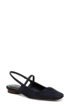 Vince Venice Suede Slingback Ballerina Flats In Blue Ink