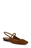Vince Venice Suede Slingback Ballerina Flats In Brown