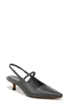 Vince Venice Slingback Pointed Toe Kitten Heel Pump