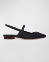 Vince Venice Suede Slingback Ballerina Flats In Blue Ink