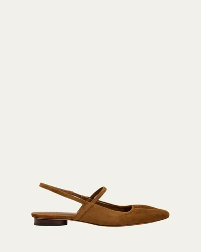 VINCE VENICE SUEDE SLINGBACK BALLERINA FLATS