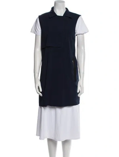 Pre-owned Vince Vest In Blue