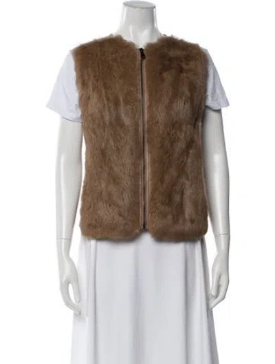 Pre-owned Vince Vest In Brown