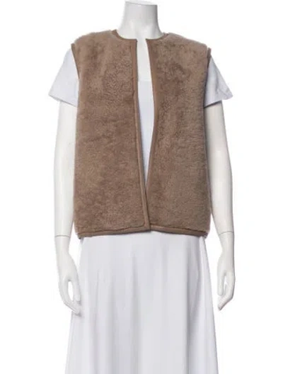 Pre-owned Vince Vest In Brown