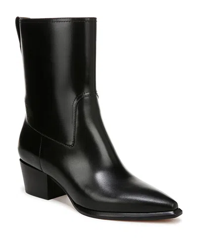 Vince Arlington Western Leather Ankle Boots In Black