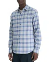 Vince Vineyard Plaid Button-up Shirt In Light Iron