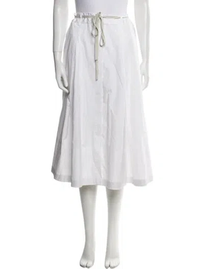 Pre-owned Vince Vintage Midi Length Skirt In White
