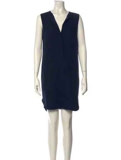 Pre-owned Vince Vintage Mini Dress In Blue