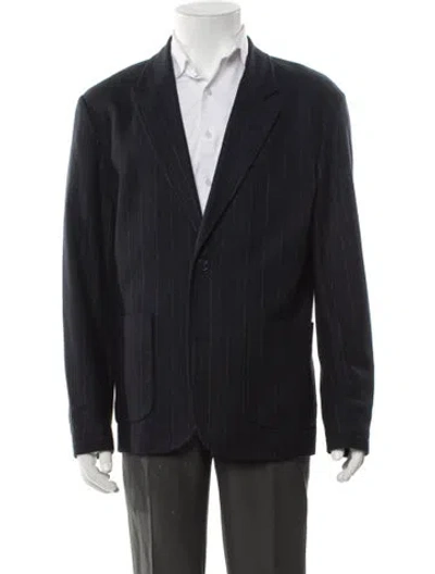 Pre-owned Vince Virgin Wool Blazer In Blue