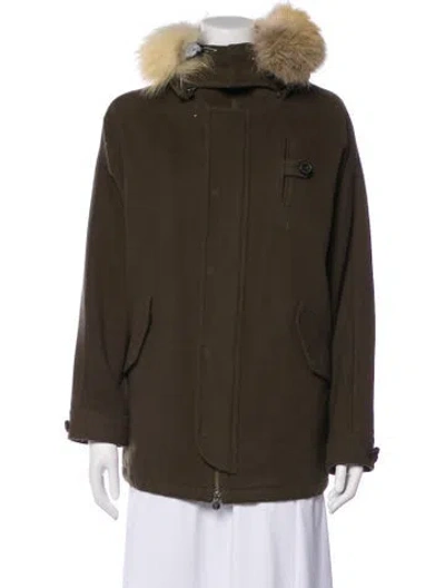 Pre-owned Vince Virgin Wool Jacket In Green
