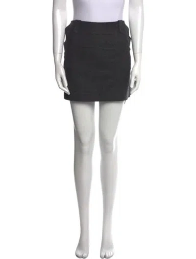 Pre-owned Vince Virgin Wool Mini Skirt In Gray