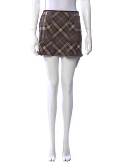 Pre-owned Vince Virgin Wool Mini Skirt In Gray