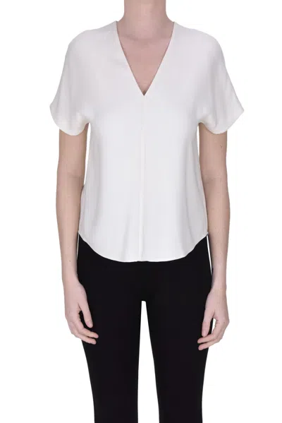 Vince Viscose Blouse In Ivory