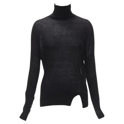 Vince Viscose Turtleneck Long Sleeve Sweater In Black