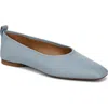 Vince Vivian Lambskin Ballerina Flats In Glacial Blue