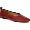 Vince Vivian Lambskin Ballerina Flats In Red Currant
