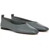 Vince Vivian Lambskin Ballerina Flats In Sea Stone