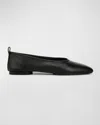 Vince Behati Womens Leather Slip On Flats Shoes In Black Leather
