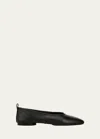 Vince Behati Womens Leather Slip On Flats Shoes In Black Leather