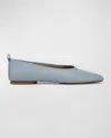 Vince Vivian Lambskin Ballerina Flats In Glacial Blue