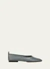 Vince Vivian Lambskin Ballerina Flats In Sea Stone