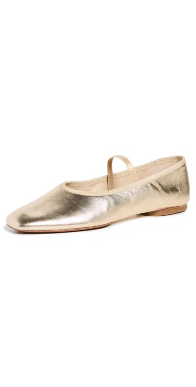 Jimmy Choo Diamond Tilda Leather Flat In Gold