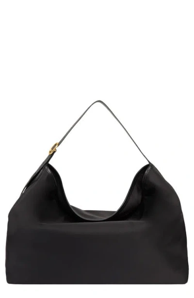 Vince Vivian Medium Nylon Hobo In Black