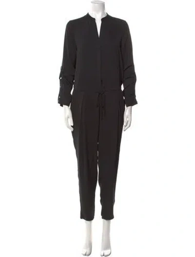Pre-owned Vince V-neck Jumpsuit In Black