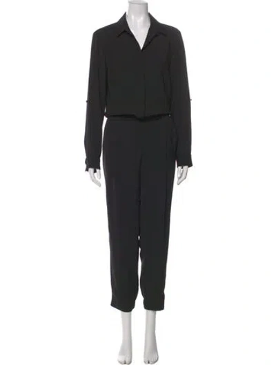 Pre-owned Vince V-neck Jumpsuit In Black