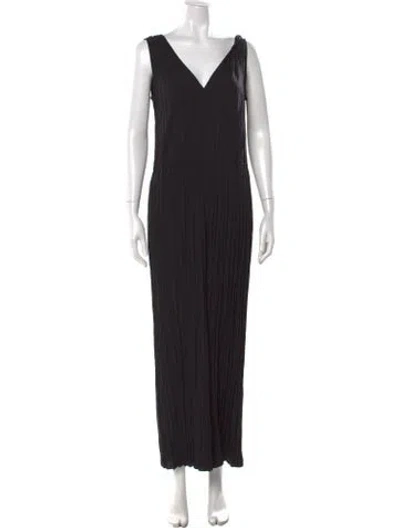 Pre-owned Vince V-neck Jumpsuit In Black