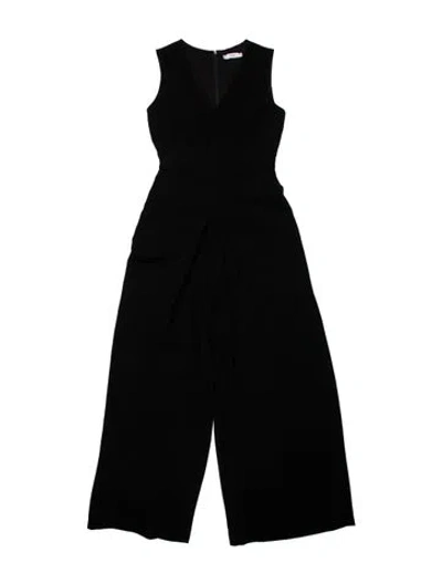 Pre-owned Vince V-neck Jumpsuit In Black