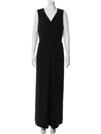 Pre-owned Vince V-neck Jumpsuit W/ Tags In Black