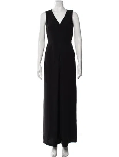 Pre-owned Vince V-neck Jumpsuit W/ Tags In Black
